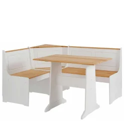 Wohnen Sitzgruppe<Set Landhaus Eckbank & Tisch - Lilien (zweiteilig)