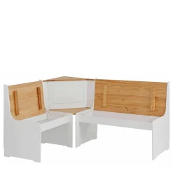Wohnen Sitzgruppe<Set Landhaus Eckbank & Tisch - Lilien (zweiteilig)