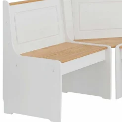 Wohnen Sitzgruppe<Set Landhaus Eckbank & Tisch - Lilien (zweiteilig)