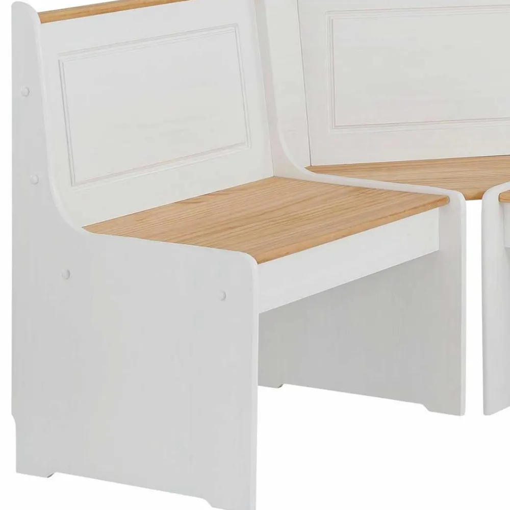 Wohnen Sitzgruppe<Set Landhaus Eckbank & Tisch - Lilien (zweiteilig)