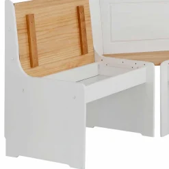 Wohnen Sitzgruppe<Set Landhaus Eckbank & Tisch - Lilien (zweiteilig)