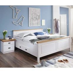 Wohnen Betten<Set Landhausbett & Nachtschränke - Sibiuta (dreiteilig)