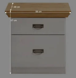 Wohnen Betten<Set Landhausbett & Nachtschränke - Sibiuta (dreiteilig)