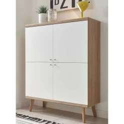 Wohnen Wohnwände<Set Skandi Möbel fürs Wohnzimmer - Cablos (vierteilig)
