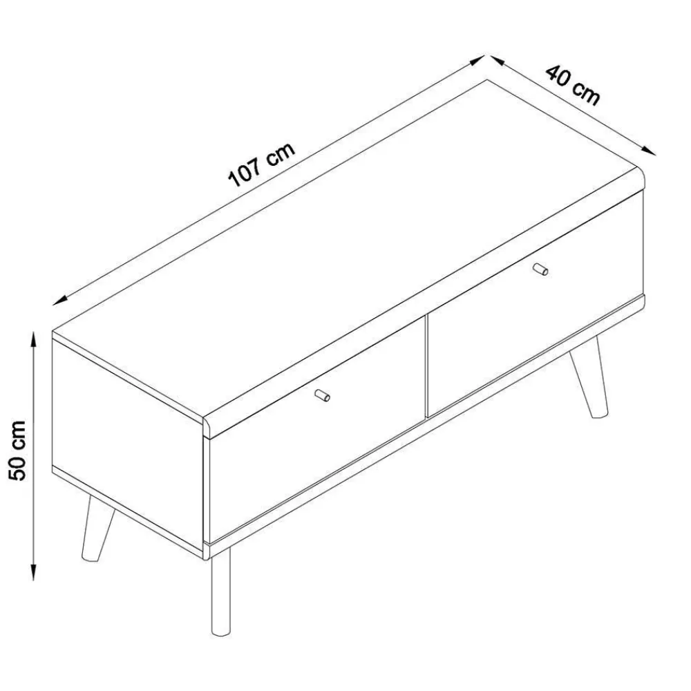 Wohnen Wohnwände<Set Skandi Möbel fürs Wohnzimmer - Cablos (vierteilig)