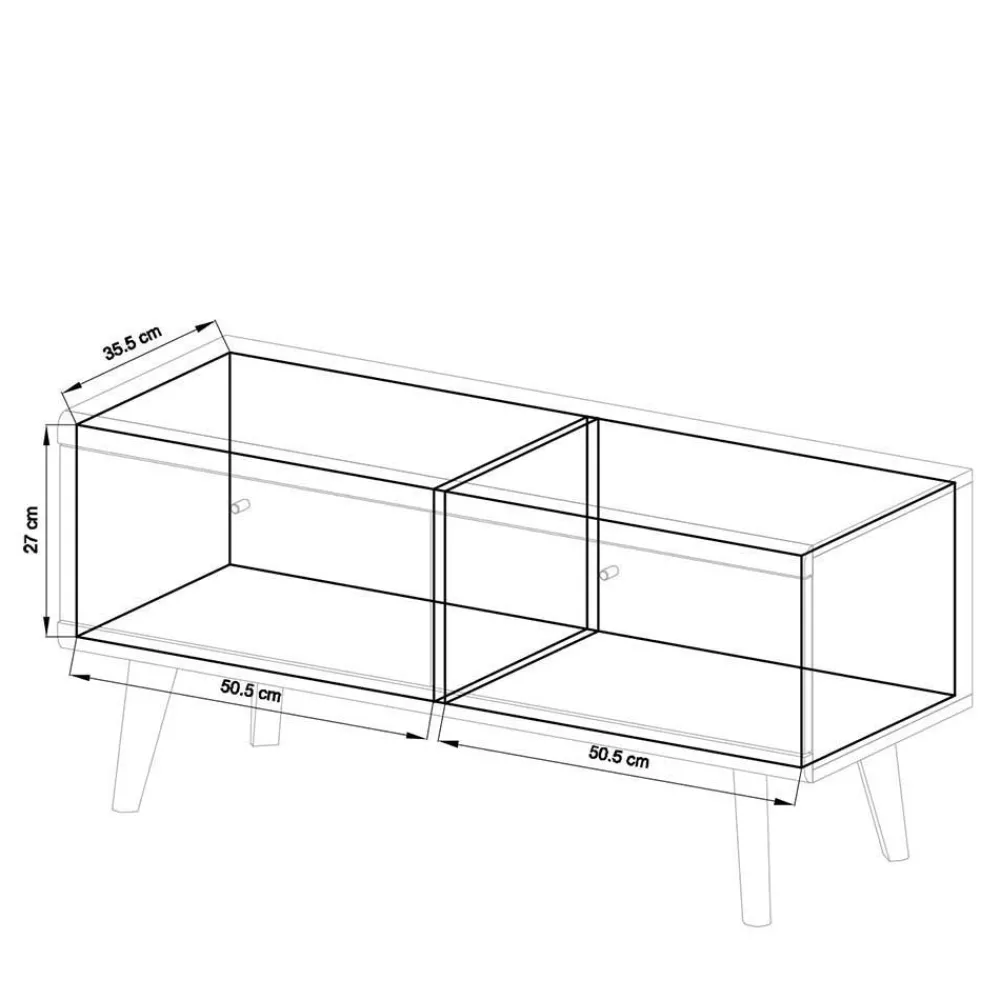 Wohnen Wohnwände<Set Skandi Möbel fürs Wohnzimmer - Cablos (vierteilig)