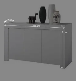 Wohnen Wohnwände<Set TV Lowboard & Regal & Sideboard - Mikes (dreiteilig)