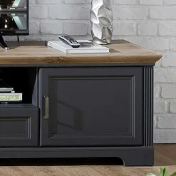 Wohnen Wohnwände<Set TV Lowboard & Vitrine in Grau - Thumbs (zweiteilig)