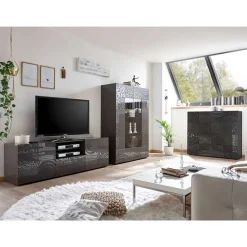 Wohnen Wohnwände<Set Wohnzimmer-Schränke modern - Ipatal (dreiteilig)