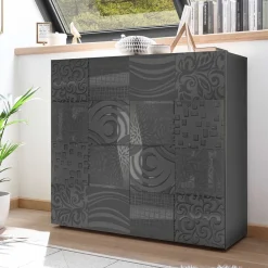 Wohnen Wohnwände<Set Wohnzimmer-Schränke modern - Ipatal (dreiteilig)