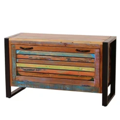 Wohnen Sitzbank<Shabby Chic Bank mit Schuhaufbewahrung - Vosbadus