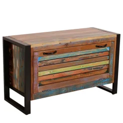 Wohnen Sitzbank<Shabby Chic Bank mit Schuhaufbewahrung - Vosbadus
