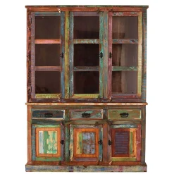 Wohnen Vitrinen<Shabby Chic Buffetschrank in Braun Bunt - Jamaica