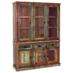Wohnen Vitrinen<Shabby Chic Buffetschrank in Braun Bunt - Jamaica