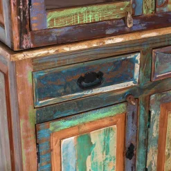 Wohnen Vitrinen<Shabby Chic Buffetschrank in Braun Bunt - Jamaica
