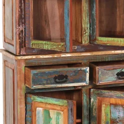 Wohnen Vitrinen<Shabby Chic Buffetschrank in Braun Bunt - Jamaica