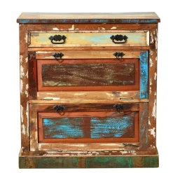 Wohnen Garderoben<Shabby Chic Dielenmöbel Set - Jamaica (fünfteilig)