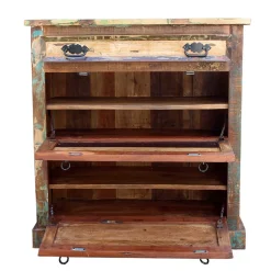 Wohnen Garderoben<Shabby Chic Dielenmöbel Set - Jamaica (fünfteilig)