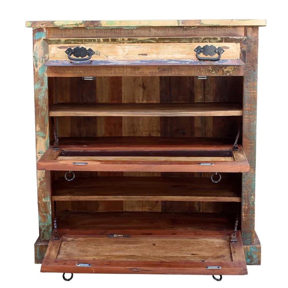 Wohnen Garderoben<Shabby Chic Dielenmöbel Set - Jamaica (fünfteilig)