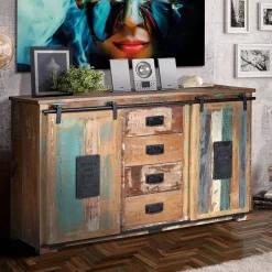 Wohnen Sideboards<Shabby Chic Kombi-Kommode 150 cm breit - Jevilia