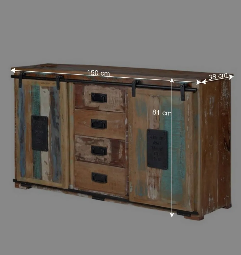 Wohnen Sideboards<Shabby Chic Kombi-Kommode 150 cm breit - Jevilia