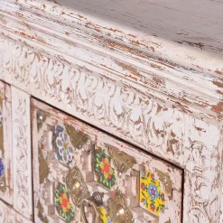 Wohnen Kommoden<Shabby Chic Kommode in Antikweiß - Mirell