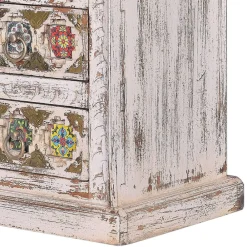 Wohnen Kommoden<Shabby Chic Nachtkommode in Antikweiß - Mirell