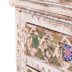 Wohnen Kommoden<Shabby Chic Nachtkommode in Antikweiß - Mirell