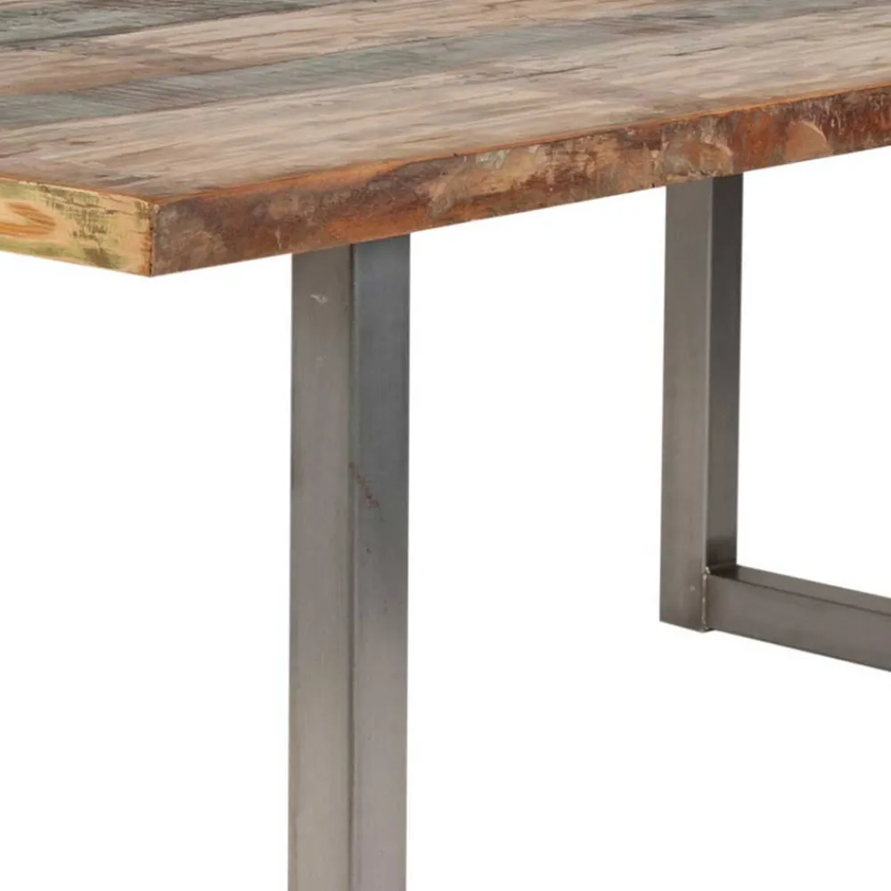 Wohnen Tische<Shabby Chic Recyclingholz Tisch Formosia mit Stahl Bügelgestell