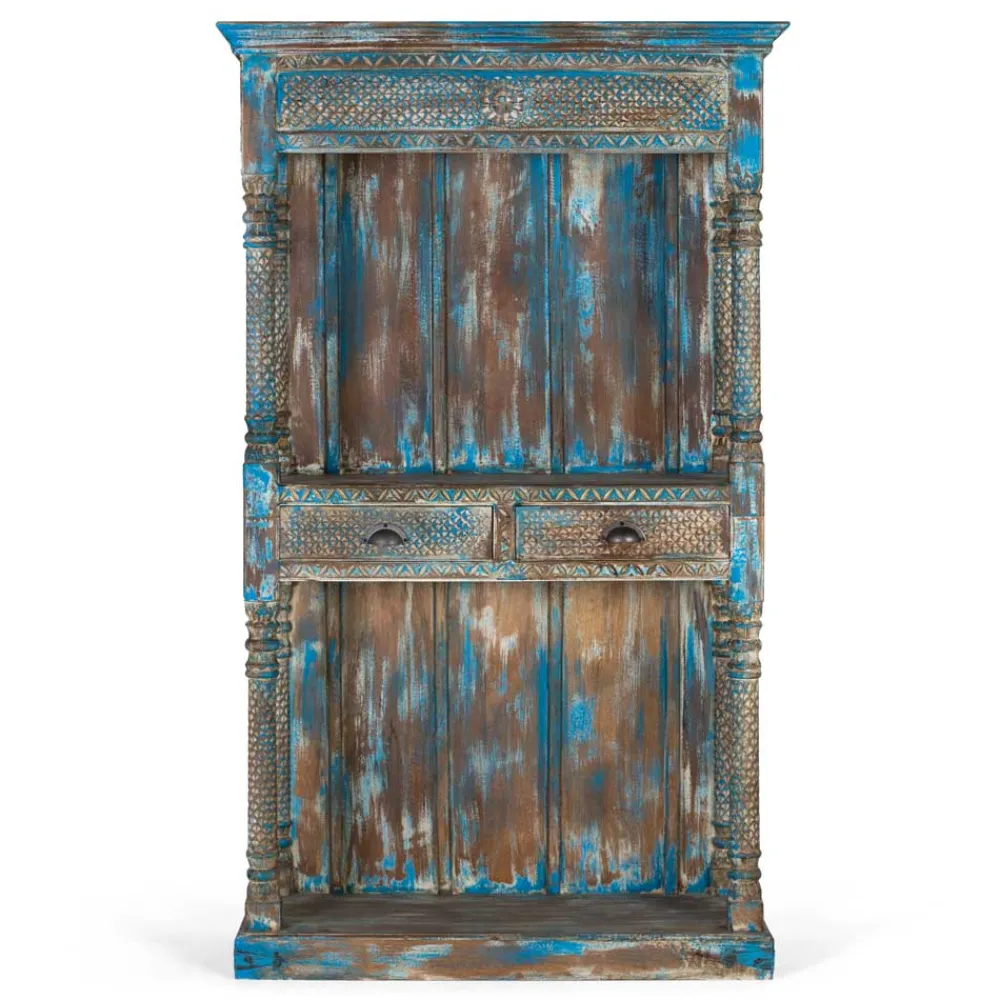 Wohnen Regale<Shabby Chic Regal in unregelmäßgem Blau lackiert - Emrene