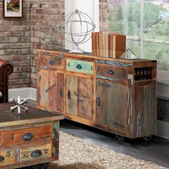 Wohnen Sideboards<Shabby Chic Sideboard aus Recyclingholz - Vatrima