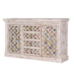 Wohnen Sideboards<Shabby Chic Sideboard in Antikweiß - Mirell