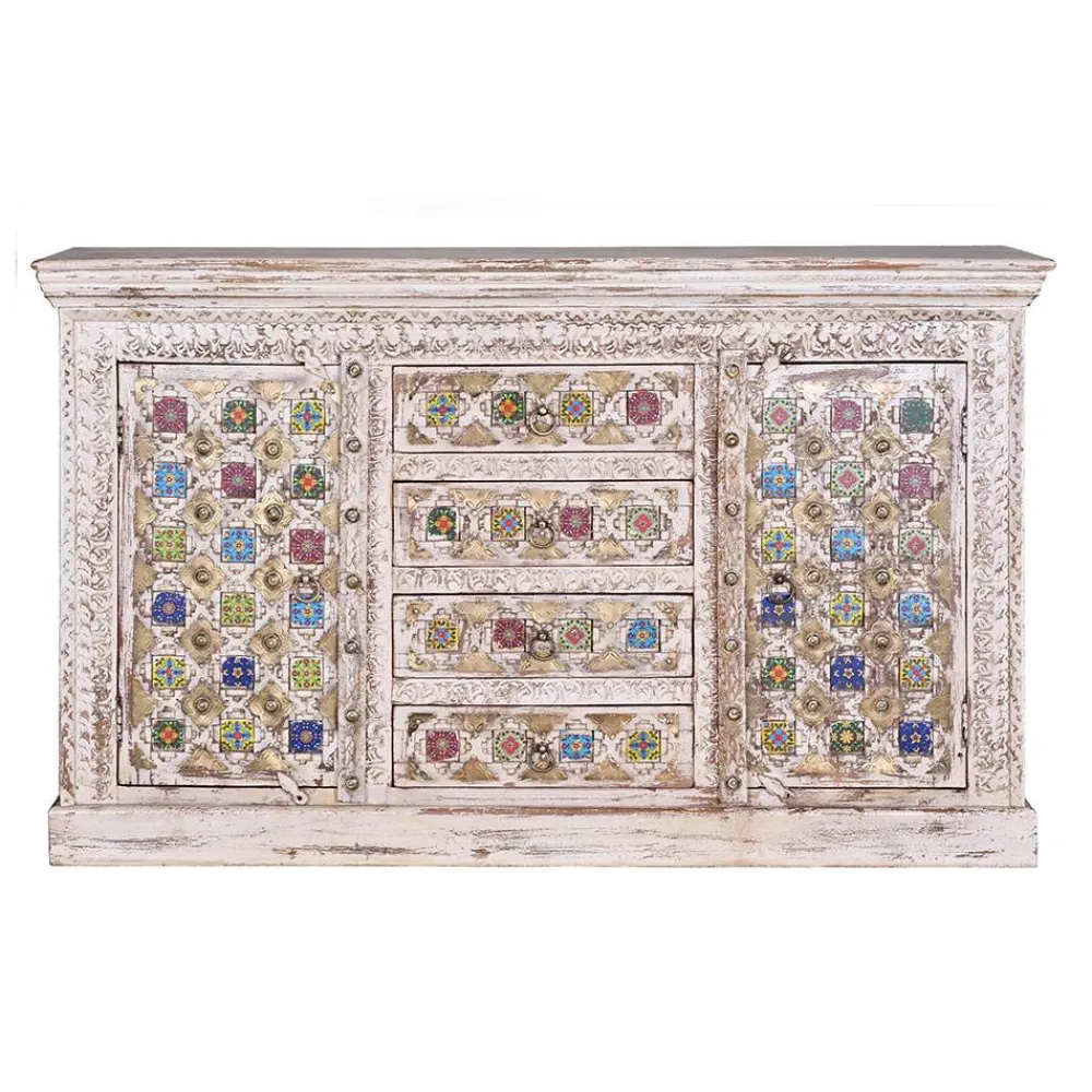 Wohnen Sideboards<Shabby Chic Sideboard in Antikweiß - Mirell