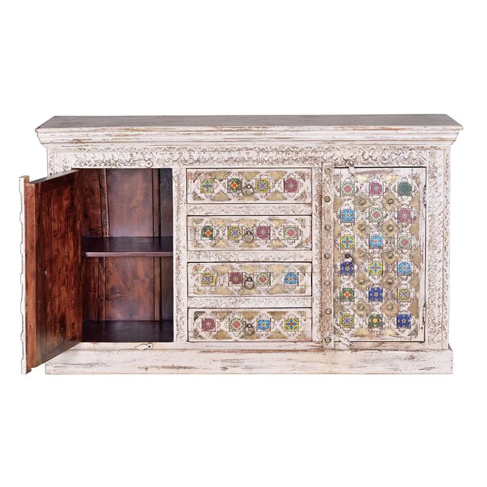 Wohnen Sideboards<Shabby Chic Sideboard in Antikweiß - Mirell