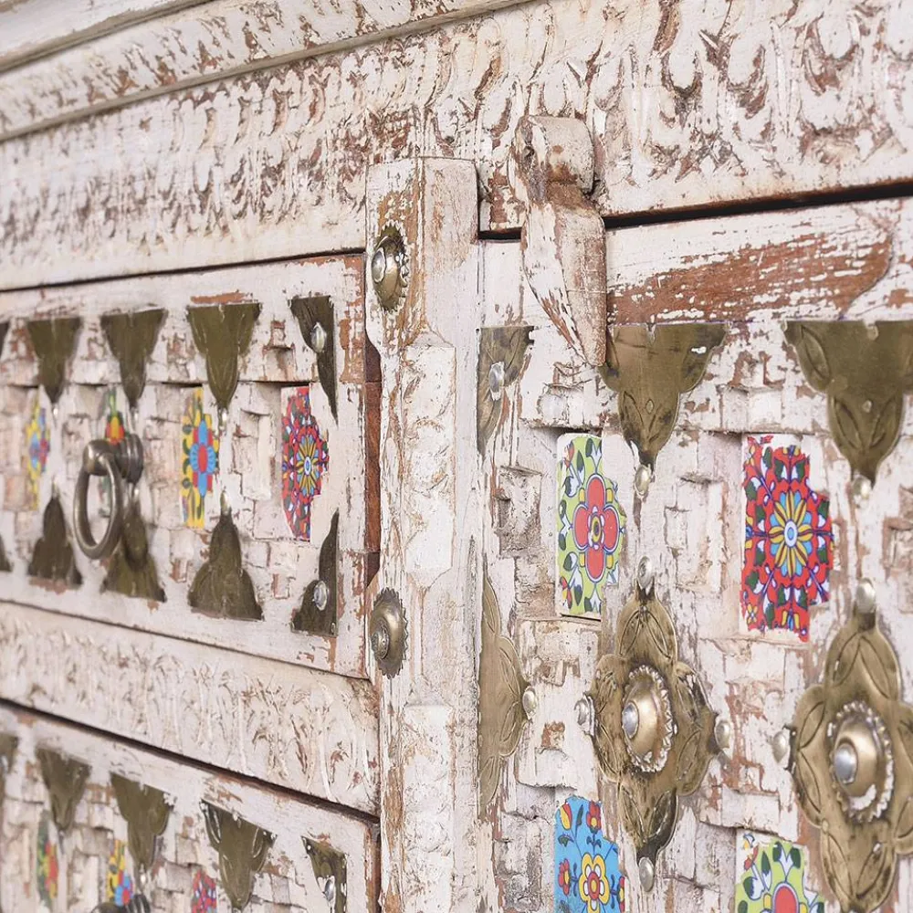Wohnen Sideboards<Shabby Chic Sideboard in Antikweiß - Mirell