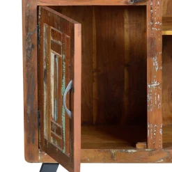 Wohnen Highboards|Vitrinen<Shabby Chic Vitrinenschrank aus Recyclingholz - Tunar