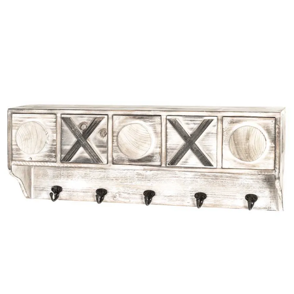 Wohnen Garderoben<Shabby Chic Wandgarderobe mit fünf Schubladen - Amy