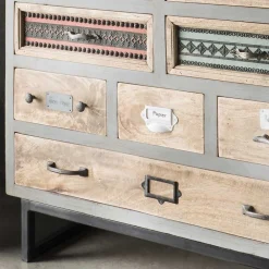 Wohnen Highboards|Kommoden<Shabby Design Highboard aus Recyclingholz - Nuro