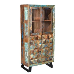 Wohnen Vitrinen<Shabby Design Vitrine aus Recyclingholz - Zeremonia