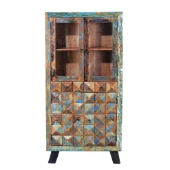 Wohnen Vitrinen<Shabby Design Vitrine aus Recyclingholz - Zeremonia