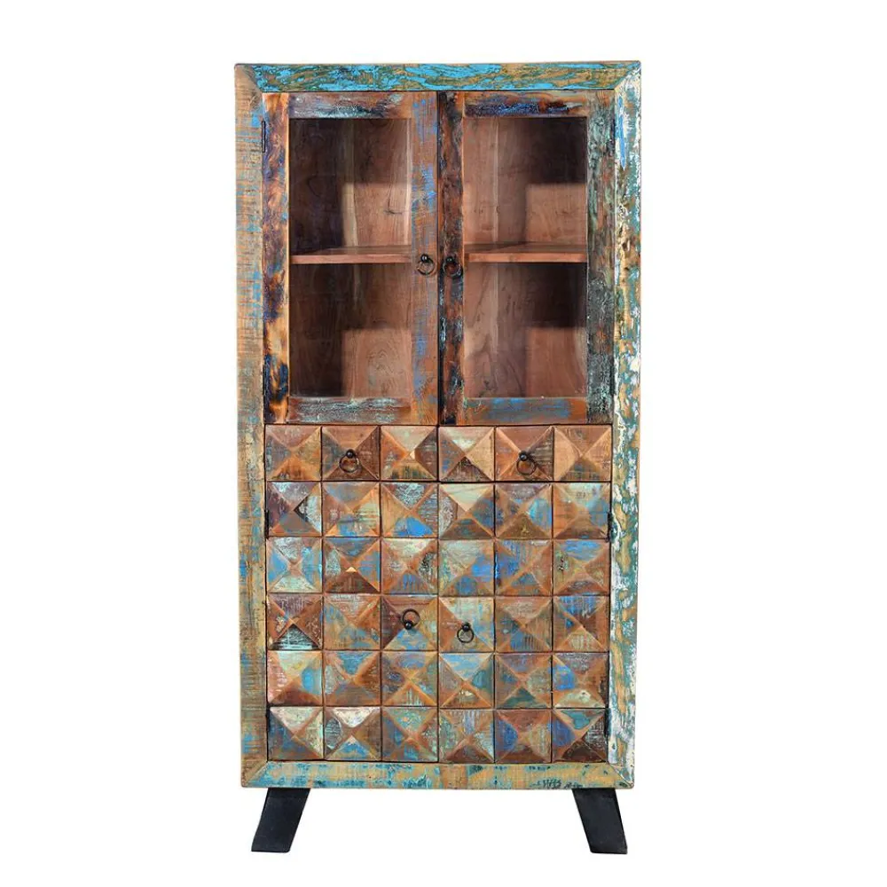 Wohnen Vitrinen<Shabby Design Vitrine aus Recyclingholz - Zeremonia