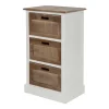 Wohnen Kommoden<Shabby Nachtkommode Benet in Weiß Holz