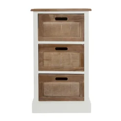 Wohnen Kommoden<Shabby Nachtkommode Benet in Weiß Holz