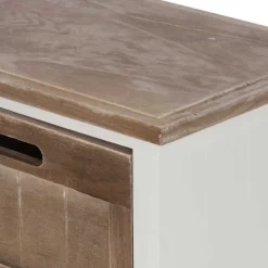 Wohnen Kommoden<Shabby Nachtkommode Benet in Weiß Holz