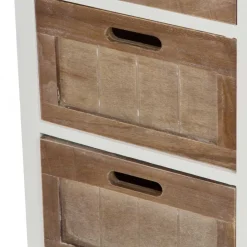 Wohnen Kommoden<Shabby Nachtkommode Benet in Weiß Holz