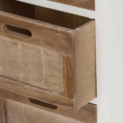 Wohnen Kommoden<Shabby Nachtkommode Benet in Weiß Holz