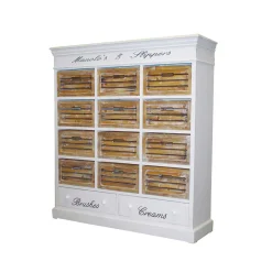 Wohnen Highboards<Shabby Schuhschrank Calavon in Weiß
