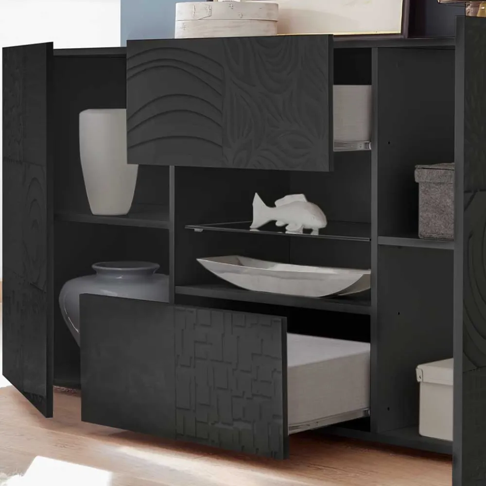 Wohnen Sideboards<Sideboard in Anthrazit glänzend lackiert - Ipatal I