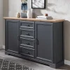 Wohnen Sideboards<Sideboard in Dunkelgrau und Eiche - Joe