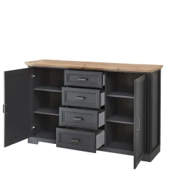Wohnen Sideboards<Sideboard in Dunkelgrau und Eiche - Joe